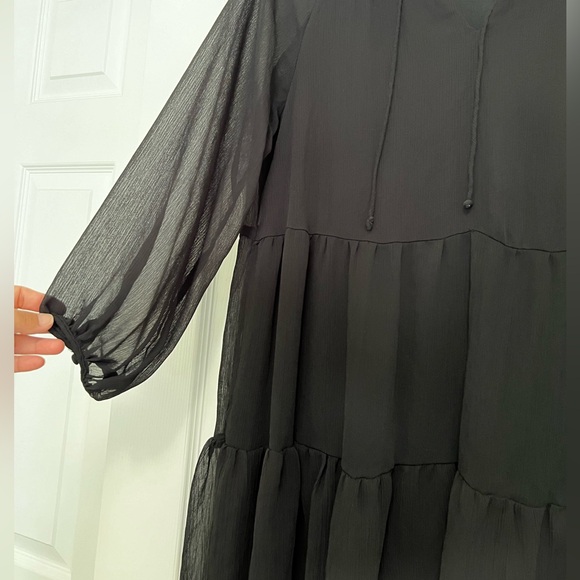 Black chiffon dress - Picture 2 of 2